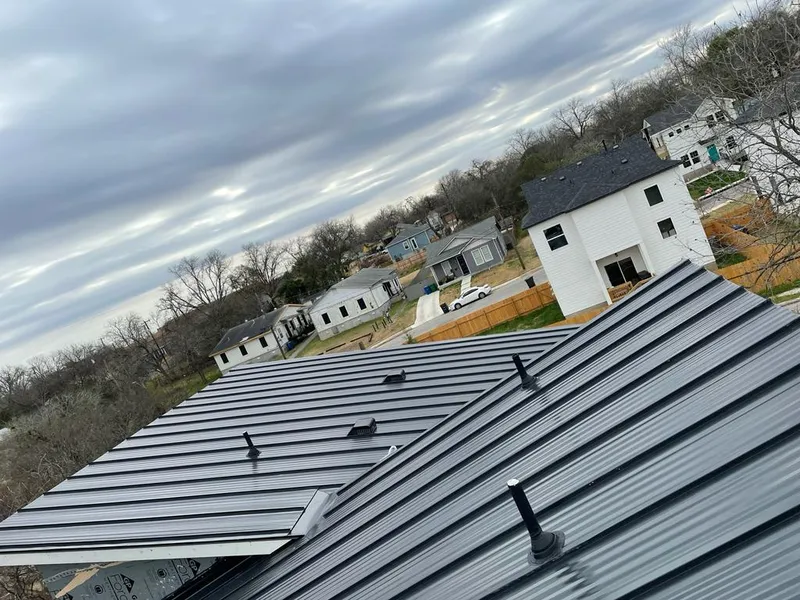 Standing seam metal roof panels with vents for Skylight Repair in North Chicago
